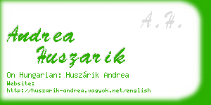 andrea huszarik business card