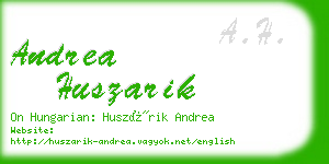 andrea huszarik business card